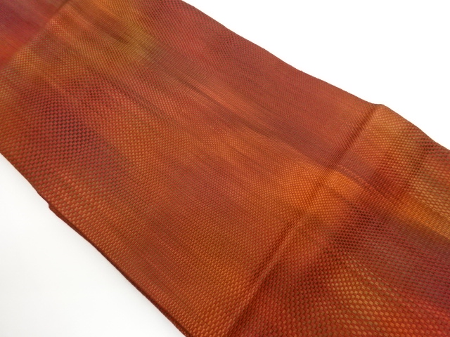 JAPANESE KIMONO / NAGOYA OBI / CHIKUZEN HAKATA / WOVEN ABSTRACT PATTERN 
